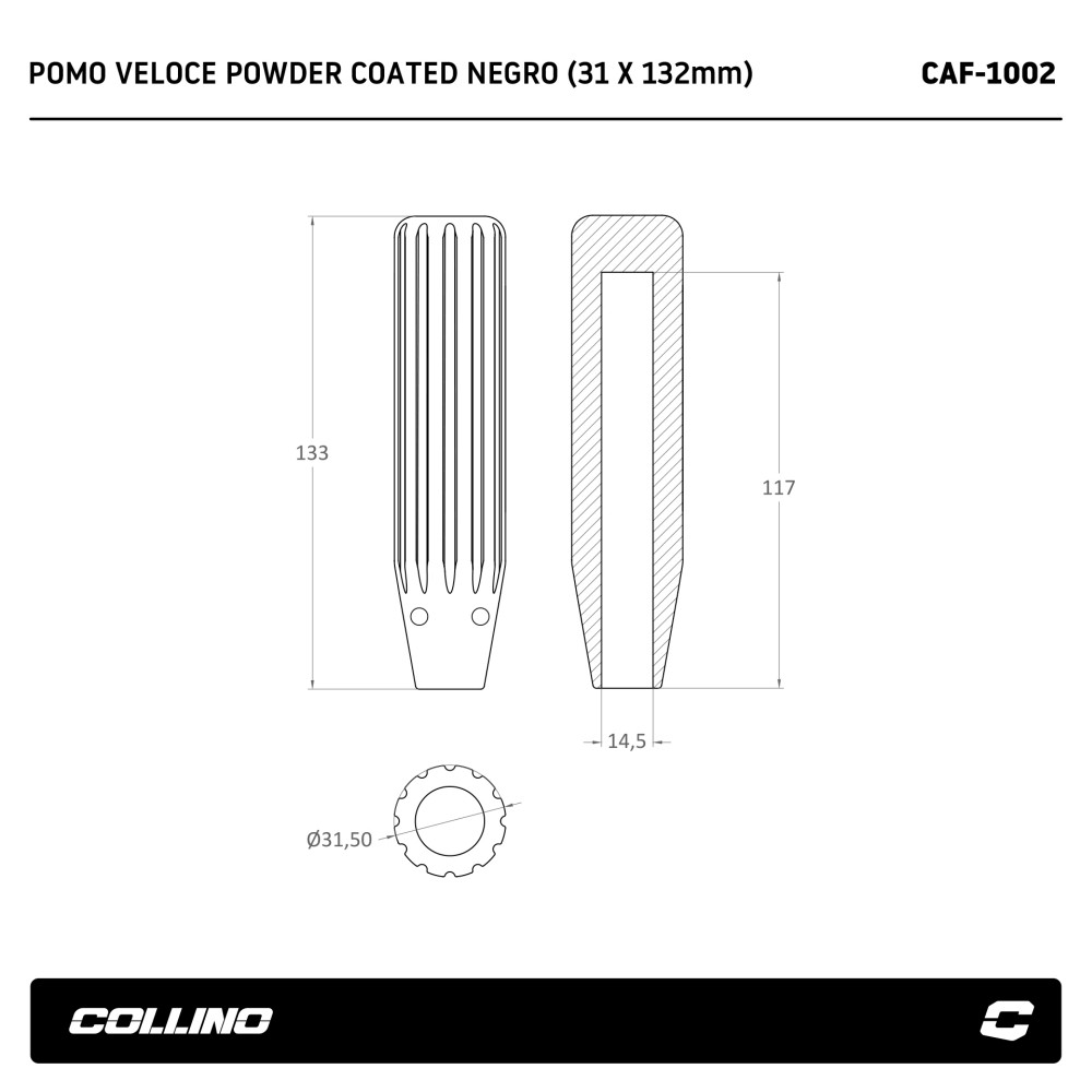 pomo-veloce-powder-coated-negro-31-x-132-mm-caf-1002