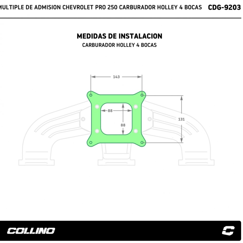 multiple-de-admision-pro-250-carburador-4-bocas-cdg-9203