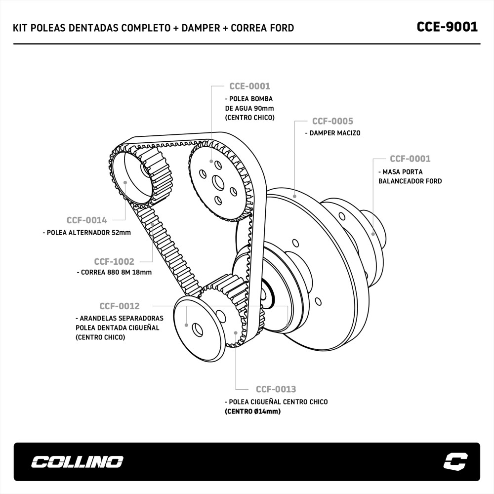 poleas-dentadas-con-damper--correa-kit-ford-cce-9001