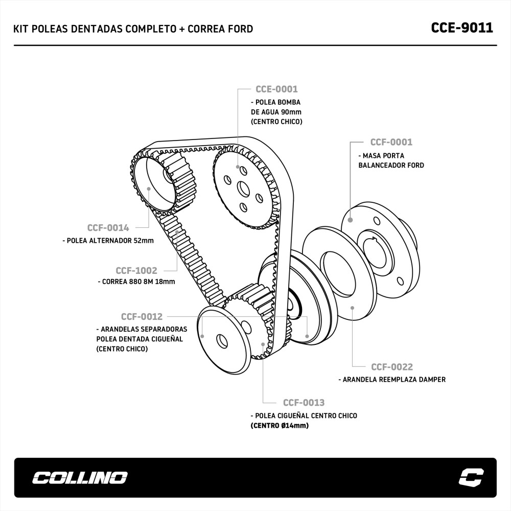 poleas-dentadas-sin-damper--correa-kit-ford-cce-9011