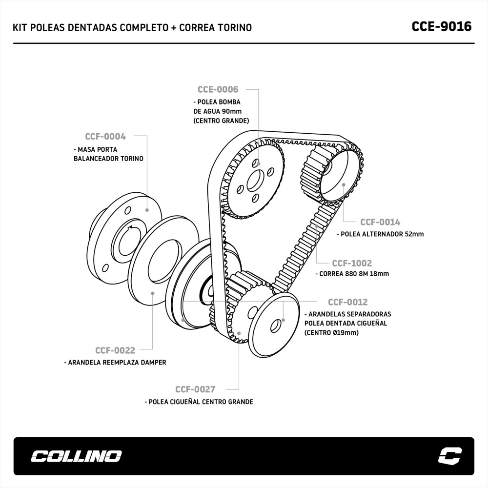 poleas-dentadas-sin-damper--correa-kit-torino-cce-9016
